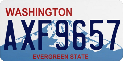 WA license plate AXF9657