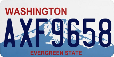 WA license plate AXF9658