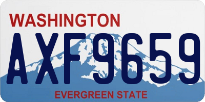 WA license plate AXF9659