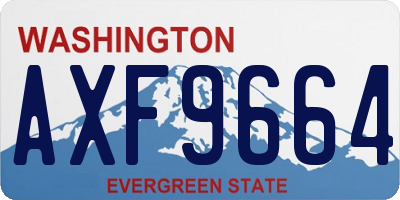 WA license plate AXF9664