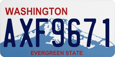 WA license plate AXF9671