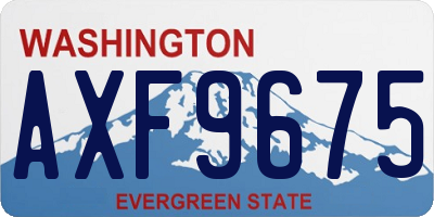 WA license plate AXF9675