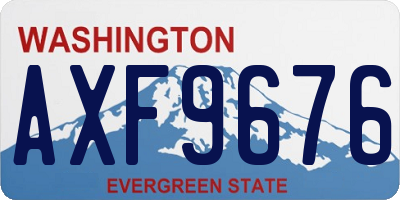 WA license plate AXF9676
