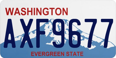WA license plate AXF9677