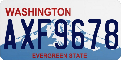 WA license plate AXF9678