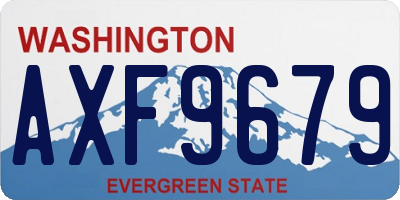 WA license plate AXF9679