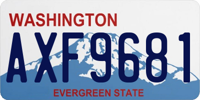 WA license plate AXF9681