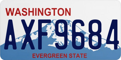 WA license plate AXF9684