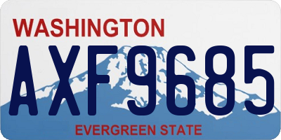 WA license plate AXF9685