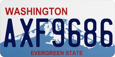 WA license plate AXF9686