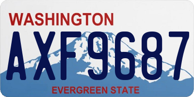 WA license plate AXF9687