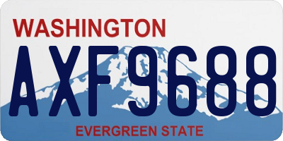 WA license plate AXF9688