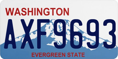 WA license plate AXF9693