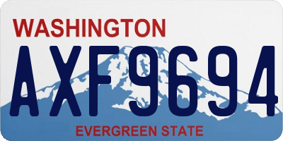 WA license plate AXF9694