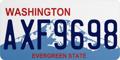 WA license plate AXF9698