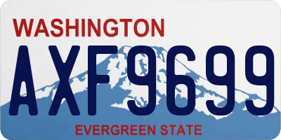 WA license plate AXF9699