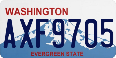 WA license plate AXF9705
