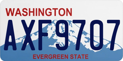 WA license plate AXF9707