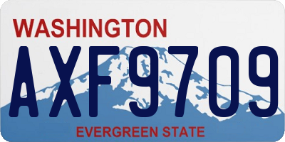 WA license plate AXF9709