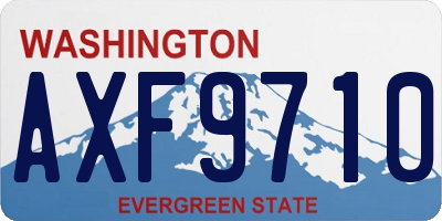 WA license plate AXF9710