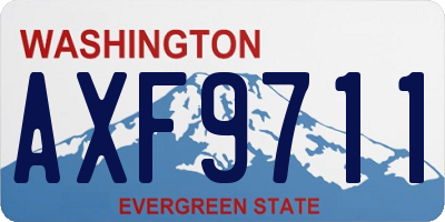 WA license plate AXF9711