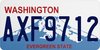 WA license plate AXF9712