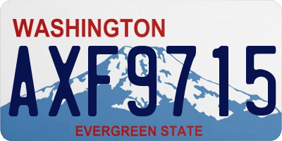 WA license plate AXF9715