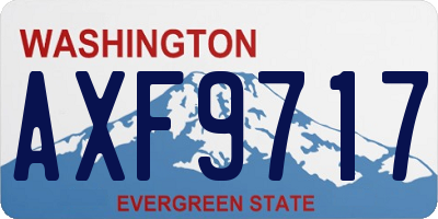 WA license plate AXF9717