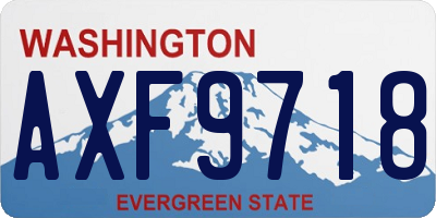 WA license plate AXF9718