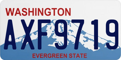 WA license plate AXF9719
