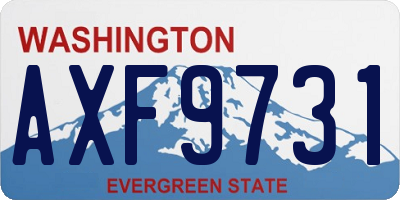 WA license plate AXF9731