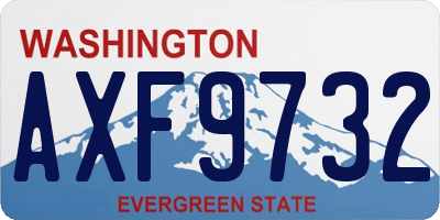 WA license plate AXF9732