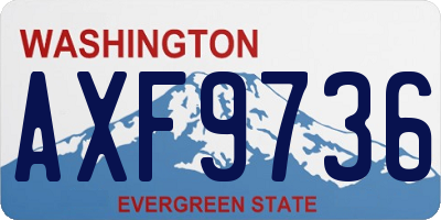 WA license plate AXF9736