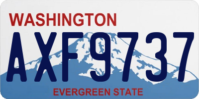 WA license plate AXF9737