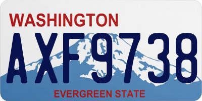 WA license plate AXF9738