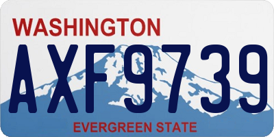 WA license plate AXF9739