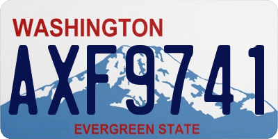 WA license plate AXF9741