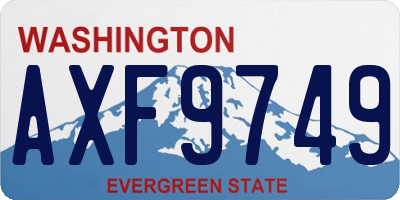 WA license plate AXF9749