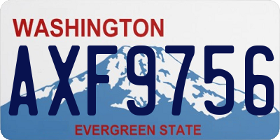 WA license plate AXF9756