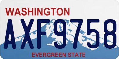 WA license plate AXF9758