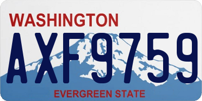 WA license plate AXF9759