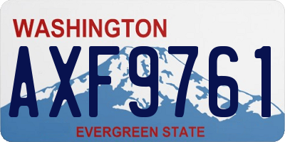 WA license plate AXF9761