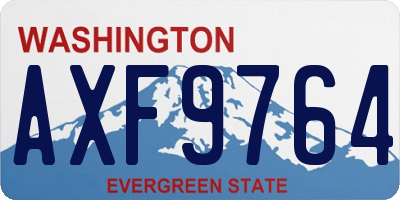 WA license plate AXF9764