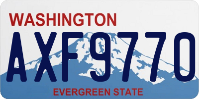 WA license plate AXF9770