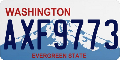 WA license plate AXF9773