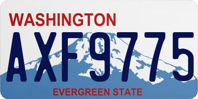 WA license plate AXF9775