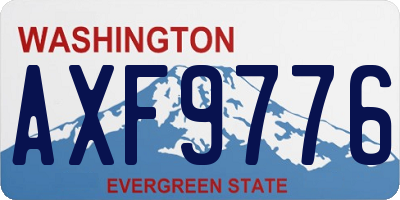 WA license plate AXF9776
