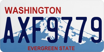 WA license plate AXF9779