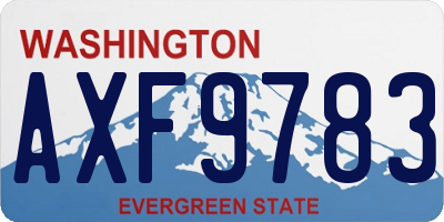 WA license plate AXF9783