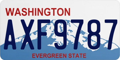 WA license plate AXF9787